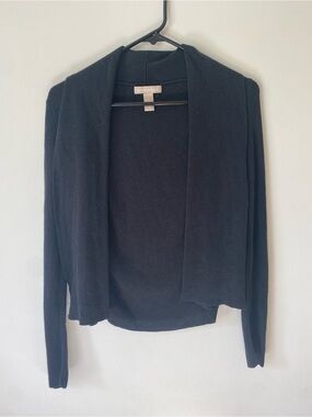 Banana Republic Black Open-Front Cardigan Sweater